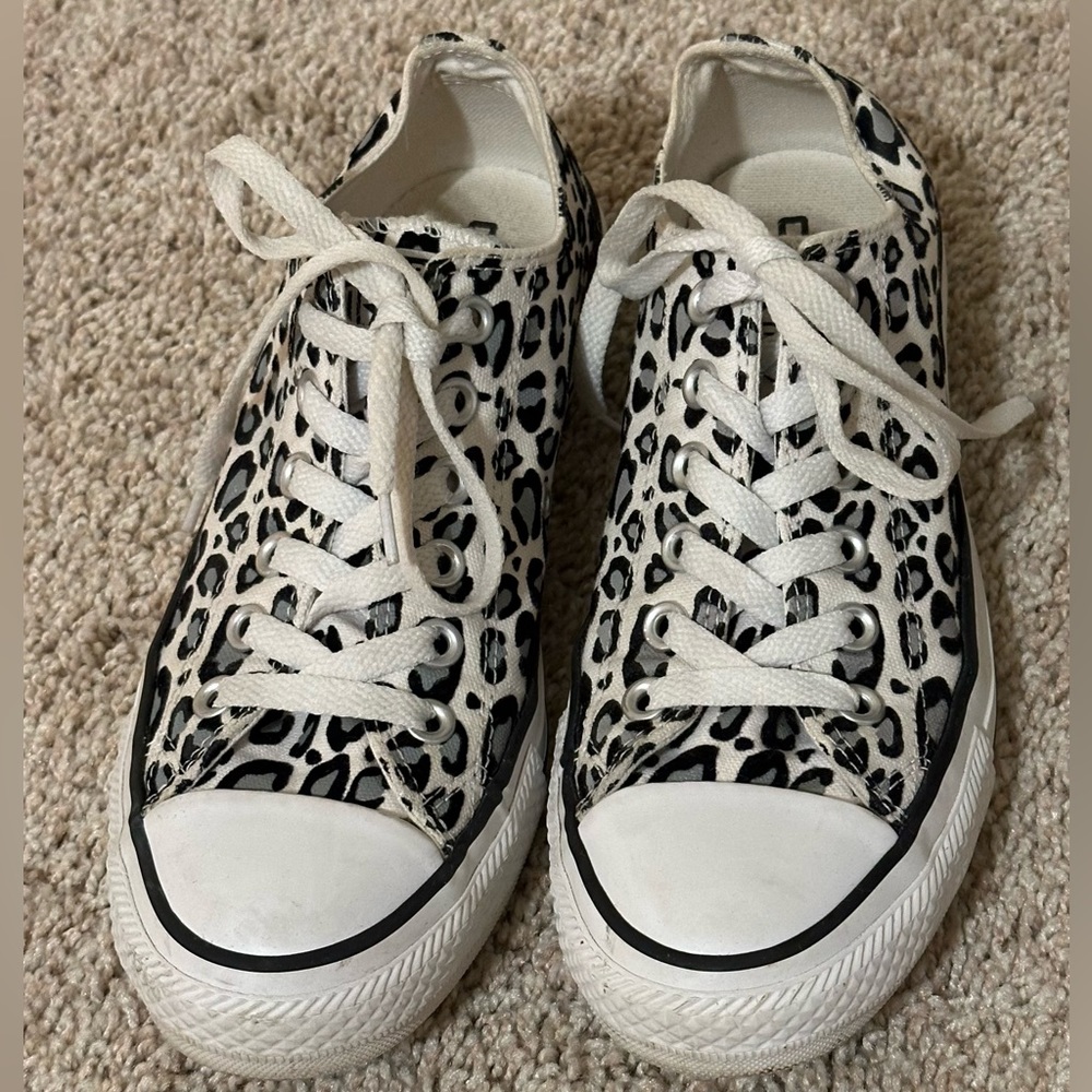 Cheetah Print Converse (Still in good condition)